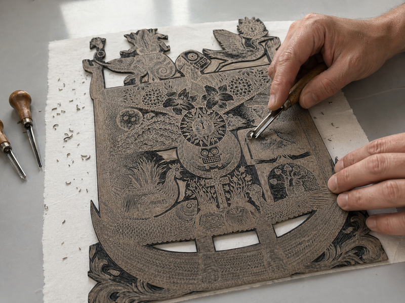 Drawing and carving